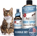 PetSilver - Immunosupport (16 fl oz) ja Wound & Skin Spray (4 fl oz) Patentoitua kelated Silver - Allergies, Sinus & Cough Treatment - Haavojen hoito & Hot Spot Spray kissat ja koirat - Valmistettu USA