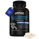 ORPHIC NUTRITION Glukosamiini Chondroiting MSM 2100MG (90 Caps) - yhteinen tuki täydentää miehiä ja naisia* - Tukee yhteisiä ruoka- ja liikkuvuus