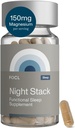 FOCL Restaurative Night Magnesium Sleep Supplement - Natural Sleep Aid, Melatonin Free, Ei Grogginiess, Rauhallinen - Magnesium Supplement for Restorative Sleeping with Ashwagandha - Vegan, Non GMO, Julma Ilmainen