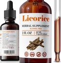 FabLab Licorice Root Extract - Herbal Immuuni tuki- Glycyrrhiza Glabra täydentää digestion Palauta hengitysteiden terveys Väsymys - non-GMO (Licorice 2 Fl Oz)