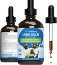 Pet Wellbeing Lung Gold for Cats - keuhkojen immuunituki, Alempi hengitysteiden terveys, Open Airways, Normaali hengitys, Reishi, Koptis - Eläinlääkärin formuloitu kasviperäisten täydentää - 4 oz (118 ml)