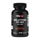 Melatoniini 30 mg yhdessä B6-vitamiinin kanssa 240 nopeasti liuotettavaa tablettia Korkeatehoinen unituki .