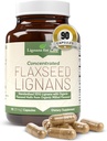 Lignans for Life pellavansiemen ja SDG - Omega 3 rasvahapot, kuitu antioksidantteja - auttaa parantamaan kiiltävä turkki, Ruoansulatus-ja sydänterveys, 25 mg, 90 kapselia, 1 pakkaus