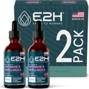 E2H Kaikki luonnollinen naisten hyvinvointi, Hormonitasapaino ja PMS Relief musta Cohosh, Dong Quai ja Licorice juuri kuuma Flash Relief (2 pullot)