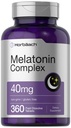Horbäach Melatoniini 40 mg Complex ... 360 nopeasti liuotettavaa tablettia.