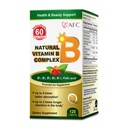 AFC Japan Natural Vitamiini B Complex B1, B2, B3, B6, B12, Foolihappoa & Glutationiinihiivauute, Ei synteettisiä, ei-GMO, Stressiä, energiaa, immuuni- ja hermoston täydentää,120 Vegaani Caplets