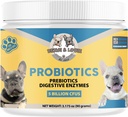 Dog Probiootit, Cat Probiootit, Probiootit koirille, Probiootit kissalle, 5 miljardia PMY + Prebiootit + Ruoansulatuskanavan Entsyymit, iho & turkki, koira Probiootit, 90 grammaa