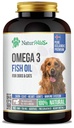 Omega 3 Fish Oil Supplement koirat ja kissat - 1000 mg Pure DHA ja EPA Omegas - Tukee Terve turkki ja iho, sydän, immuunijärjestelmä, nivelet ja Hip - 180 pehmogeeliä