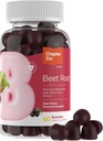 Zahler Beet Root Gummies Cherry Fruit Extract - 500 mg Beet Gummies aikuisille - Dark Cherry Flavor - Tukee veren ja typpioksidin virtaus - kasvissyöjä Kosher Ei GMO Beetroot Gummies - 60 Count