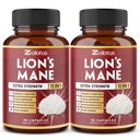 Zolotus 2 pakkaus 90 kapselia Lions Mane Sieni täydentää, 6 kuukauden toimitus Cordeyceps, Reishi, Ashwagandha, Focus, Muisti ja aivot tuki täydentää, Immuuni tuki, energia pillereitä