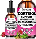 2 Pack Cortisol täydentää naisille, 17-in-1 Cortisol Calm Detox Reducer Manager w. Magnesium Ashwagandha Theanine, Cortisol Liquid Drops for Rentoutua, Rentoutua Mood & Hormoni Harmony, Cortisol Drink Mix