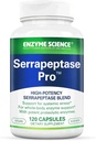Enzyme Science Serrapeptase Pro, 120 kapselia - Serratiopeptidaasi Supplement Sinus-, Immuuni- ja kardiovaskulaaritukea varten