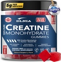 120 Kreatiini Monohydraatti Gummies miesten & naisten, kasvis-ystävällinen, sokeriton, & makupalat - Instantoitu Creatine Gummies parantaa lihasten kasvua, elpyminen, & suorituskyky (vadelma)