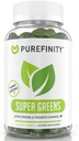 PUREFINITY Daily Super Greens Gummies with Spirulina, Pinaatti, Parsakaali, juurijuurikas, Acai, ja muut vihannekset, All-in-One kasvis Supplement 