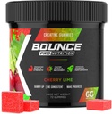 Bounce Pro Creatiini Monohydraatti Gummies for Men & Women, Low Calorie, 6G Creatiini per Serving, Vegan, Anti-Melting, Gluteenittomat, ei-GMO, 2g Creatiini per Gummy (72ct, Cherry Lime)