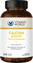 Maailman kalsiumvitamiini 600 mg + D3-vitamiini 250 päällystettyä kapselia