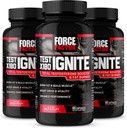 FORCE FACTOR Test X180 Ignite, Testosteroni Booster & Fat Burner miehille, Testosteroni täydentää auttaa rakentaa lihas, lisätä energiaa, ja Boost elinvoimaa ja suorituskykyä, 60 Luku (Pakkaus 3)