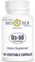 Bio-Tech Pharmacal D3-vitamiini (D3-50 50k IU, 100 veg kreivi)