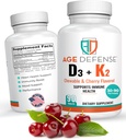 D3-vitamiini 2000 IU yhdessä K2-90-purutablettien kanssa Cherry Flavoring Natural Energy Booster-Supports Vitality, Immunel Health, & Overall Wellness-Vitamin D3 ja K2-vitamiini miesten ja naisten