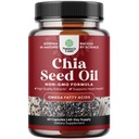 Chia Seed Oil Extract kapselit - kasvi perustuu Omega 3 6 9 täydennysosa ja päivittäinen kuitu kapselit aikuisille Ruoansulatus- ja immuunituki ja sydämen terveys - Omega 3 rasvahapot täydentää miesten ja naisten
