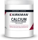 Kirkman - Kalsium D3-vitamiinijauhe - 8 oz - Essential Minerals - auttaa säilyttämään vahva luut - makuamaton