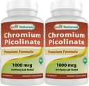 Best Naturals Kromipikolinaatti 1000 mikrog 120 tablettia (pakkaus 2)