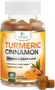 Turmeeric Curcumin täydentää Gummies - 95% Curcuminoids Turmeeric Inkivääri, Black Pepper Best Imeytyminen, Nature's Vegan Joint Support, Ei-GMO, Gluteeniton, Maukas kaneli maku - 60 Gummies