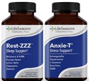 LifeSeasons Anxie-T with Rest-ZZZ - Tukee Mood & Mental Focus - Feel Rauhoitu ja rentoudu - Helppo jännitys ja hermostuneisuus - Ashwagandha, Kava Kava, GABA & L-Theanine - 240 kapselia