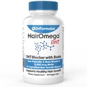 DrFormulas HairOmega DHT Blocker Biotiini 5000 mikrog Vitamiineja hiusten kasvua täydentää ... Hiustenlähtö pillereitä naisille ja miehille, 30 päivän tarjonta