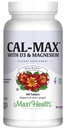 Maxi Health Calcium 1000 mg D3-vitamiinilla (400 IU) ja magnesiumilla (750 mg) - Cal Max Dietary Supplement for Bone, Hampaat ja Joint Support - miehille ja naisille - 180 tablettia