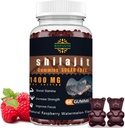 Shilajit Gummies for Men & Women - 1400mg, Pure Himalajan Supplement, High in Minerals & Fulvic Acid, Energy, Brain, Immuniteetti Boost, Vadelma Vesimeloni maku