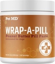 Pet MD Kääri pilleri Maapähkinävoi Maku Pille Pille Koirat - Tee tasku tai Pouch piilottaa pillereitä ja lääkkeitä - 8 oz