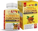 Turmeeric Curcumin Bioperine Ginger Supplement 1500mg 60 kapselia