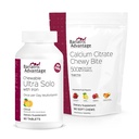 Bariatric Advantage Pureskeltava Ultra Solo Iron - Citrus, 30 kreivi ja kalsium Citrate Chewy Bites 500 mg - Assored Fruit Flavor,90