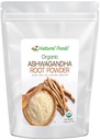 Z Natural Foods Organic Ashwagandha juurijauhe - Bulk 5 lb Koko - Tehokas Adaptogen & Ayurvedic Superstar - Tee omia kapseleita ja pillereitä - 100% puhdasta, raakaa, kemikaalitonta, ei GMO