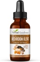 Nootropic 8-in-1 Sieniuute Liquid - 1 fl. oz pullo Lion's Mane, Reishi, Turkey Tail, Cordyceps, Chaga, Maitake, Shiitake & Oyster Sieni Tincture Immuunituki & Kognitiivinen toiminto