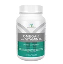 Mannatech Omega-3 D3-vitamiini Bone, Heart Health ja kognitiivinen tuki, valmistettu puhdas kalaöljy
