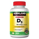 Kirkland Signature Extra Strength D3 50 mikrog., 600 Softgels (2 pakkaus)