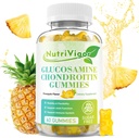 Glukosamiini Chondroitin Gummies, Extra Strength Yhteinen tuki täydentää MSM & Elderberry, antioksidantti Immuuni tuki aikuisille, ananas maku 60