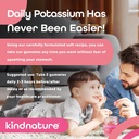 KINDNATURE Kalium & Magnesium Gummies for Adults & Kids - Kalium Supplement 500 mg & 1000 mg Magnesium Citraatti & 400 mg Magnesium Glycinate Purukumit