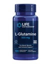 Life Extension L-glutamiini, 500 mg L-glutamiini, Aminohappo, tukee lihasten terveyttä ja immuuniterveyttä, Gluteeniton, ei-GMO, 100 kasvissyöjän kapselit