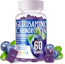 Glukosamiini Chondroitin Gummies MSM & Elderberry Extra Strength - Joint Support, antioksidantti Immuuni tuki täydentää aikuisille, miehet & naiset.60 Mustikka Gummies