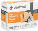 Jaettu valikoima Pack Joustava liimaa laastarit Steriili laastari nauhat Non-Stick Pad, Latex ilmaiseksi, Haava hoito ensiapupakkaus (280 Bandages)