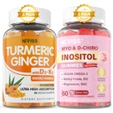 Sokeriton 2Pack Turmeric Ginger Gummies & 2Pack Myo-Inositol & D-Chiro Inositol Gummies