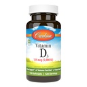 Carlson - D3-vitamiini 5000 IU (125 mikrog), luunterveys, lihasterveys, kolekalsiferoli, D-vitamiinilisät, D3-vitamiini pehmeät geelit, 120 softgelia
