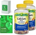 Calcium Plus D-vitamiinia, aikuisia makuja, 500 mg, 1000 IU, valikoituja makuja, 100 Ct (2 pakkaus) Bundle, jossa on ainutlaatuisia vitamiineja ja kivennäisaineita - A-Z - Parempi valo ja kevät -opas (3 tuotetta)