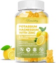 Kalium Supplement Gummies aikuisille: Kaliumsitraatti 99 mg - Kalium Magnesium täydennysosa lihakseen, elektrolyytti, energia