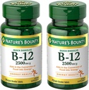 Nature's Bounty B12 2500 mikrog, Cellular Energy Support, for Energy Metabolia, Heart & Neurosystem Health, 75 nopeasti liuotettavaa tablettia (pakkaus 2)