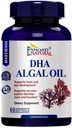 DHA Algal Oil (Made with Onavita Oil. 40% Docosaheksaeenihappo. Tukee aivot, silmät ja hermosto), GMP, Natural Product Assn Certified, Made in USA - 500mg, 60 Softgels