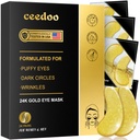 Under Eye Patches - 24 paria Kulta alla silmämaski Puffy silmät, tummat ympyrät, silmäpussit, rypyt, Kollageeni silmä geelit nuorentava hoito, lahjat naisille